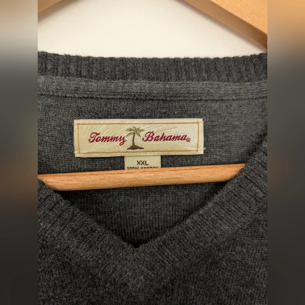Tommy Bahama Charcoal V-Neck Sweater